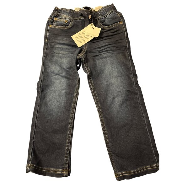 Molo Regular Fit NWT Kids Dark Wash Stretch Denim Jeans 4 Yrs Elastic Waistband